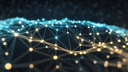 A computer generated image of a network of lines and dots. The image is a representation of a complex system, with the lines and dots representing the connections between different parts of the system