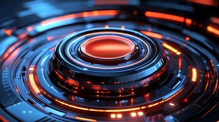 Futuristic tech interface glowing