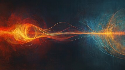 Poster - An artistic rendering of heart wave patterns emerging from a heartbeat monitor, incorporating elements of light and shadow for a dramatic effect