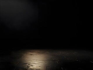 Wall Mural - pitch black background with a minimal light