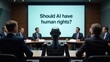 © Leopard - Discussion on AI and Human Rights among Experts with AI Robot Present in Conference Room