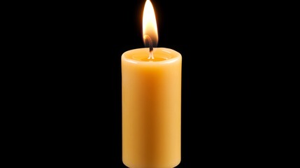 Aufkleber - Close-up of a flickering candle flame in a dark room, casting soft shadows and creating a cozy ambiance, emphasizing the glow and warmth