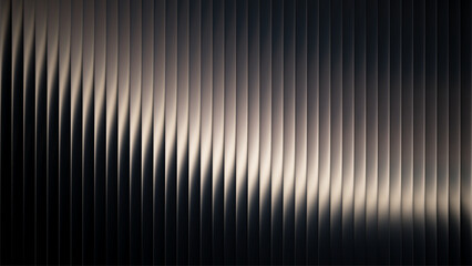 luxury elegant metal ribbed surface background with gradient waves and soft reflections in retrofutu