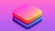 © lampung - Colorful isometric squares, gradient background, app design