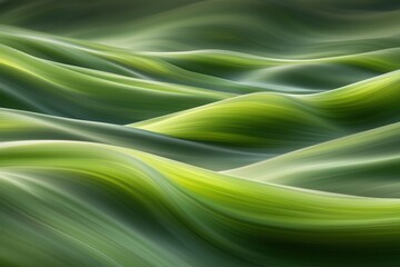 Wall Mural - serene green waves of nature in soft flowing patterns