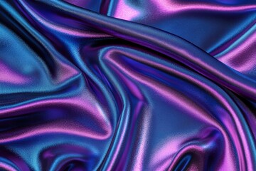 Wall Mural - smooth satin fabric with vibrant iridescent blue and purple colors