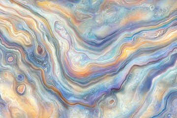 Wall Mural - abstract fluid art pattern with pastel colors and swirling textures