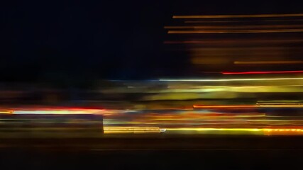 Wall Mural - Abstract Rainbow light trails on the dark background