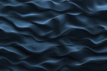 Wall Mural - abstract dark blue waves creating smooth texture and depth illusion