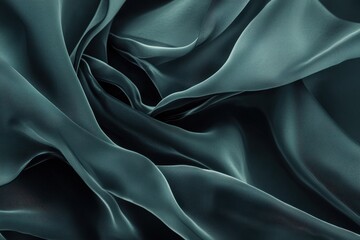Wall Mural - elegant satin fabric texture in deep teal color for backgrounds