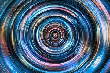 Wall Mural - abstract circular motion of colorful swirls in blue tones