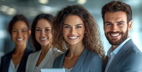 Aufkleber - Successful work team in the office.