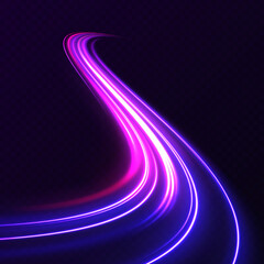 Wall Mural - neon rays vector abstract background. futuristic technological style with glowing neon lines and hig