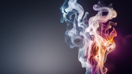 Leinwandbilder - Elegant smoke curls rising softly in abstract display minimalist studio setting artistic photography creative concept