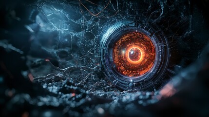 Poster - Transformative technology advancing human perception futuristic environment digital artwork immersive experience