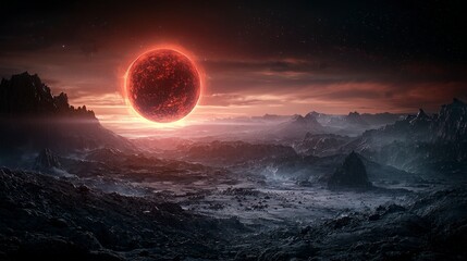 Poster - Alien landscapes and emotional resonance a surreal digital art journey in interplanetary communication