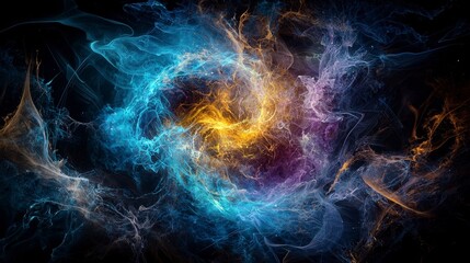 Aufkleber - Cosmic energy swirl universe digital artwork abstract space aesthetic viewpoint planetary consciousness