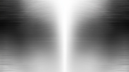 Poster - Gray metallic texture background featuring a stainless steel plate with reflective surfaces and gradient lighting, perfect for design, abstract art, or wallpaper concepts, emphasizing smooth, sleek, a