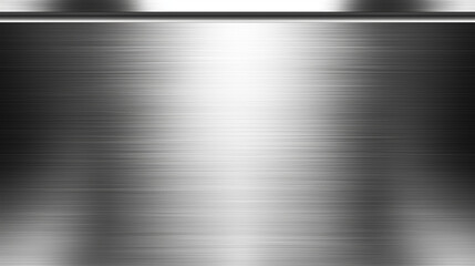 Poster - Gray metallic texture background featuring a stainless steel plate with reflective surfaces and gradient lighting, perfect for design, abstract art, or wallpaper concepts, emphasizing smooth, sleek, a
