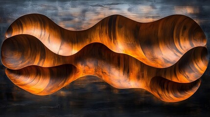 Aufkleber - Mesmerizing Waves of Molten Light and Fluid Abstractions in a Digital Art Masterpiece   A captivating and visually stunning digital artwork featuring dynamic