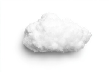 Wall Mural - big cloud isolated on a white background, creating a serene atmosphere.