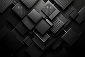 Sticker - dark deep black dynamic abstract vector background with diagonal lines, a gradient from light to dee