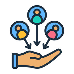 Wall Mural - Customer Retention Icon