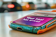 © Irina B - Minimalist technology concept featuring close-up notification on smartphone for taxi arrival alert