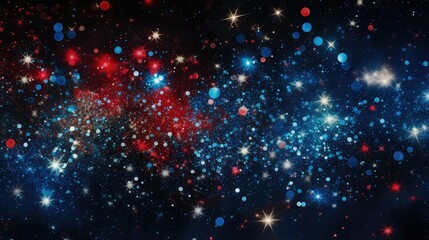 Wall Mural - sky stars blue and red