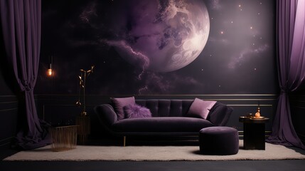 Wall Mural - background space black