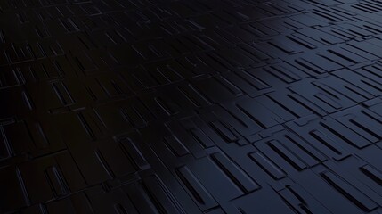 Abstract dark surface with a geometric almost futuristic aesthetic The lighting creates depth and highlights texture Reflective and modern