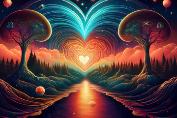 Wall Mural - Generated image - Love, Care, and Hope