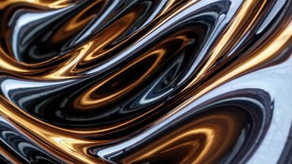 Poster - Metallic Wave Serenity