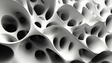 Wall Mural - abstract white porous organic structure, dark background, design element