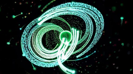 Poster - Ethereal Filament Dance Mesmerizing Color Fusion