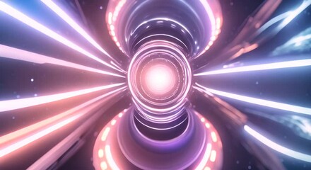 Wall Mural - abstract hyperspace tunnel animation that transports time space scifi interstellar travel wormhole f