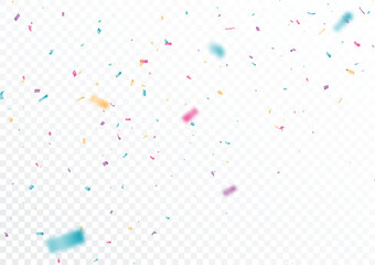Wall Mural - colorful confetti celebrations design isolated on transparent background