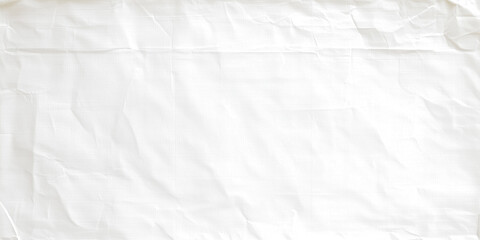 Poster - Crumpled white paper texture with subtle shadows and creases