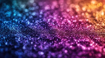 Canvas Print - Vibrant glitter bokeh gradient background