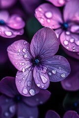 Closeup macro view of flower in Spring.