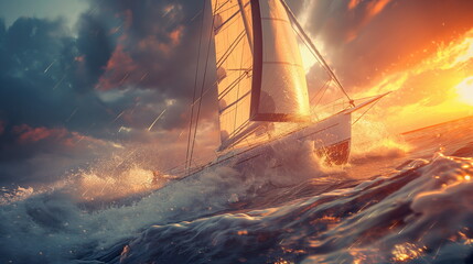 Wall Mural - a racing catamaran with a lightweight carbon fiber_007