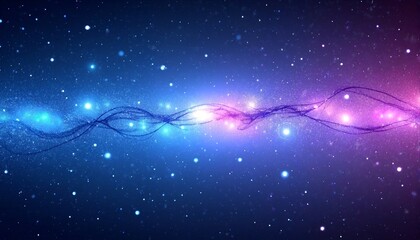 a digital artwork that depicts two vibrant and ethereal cosmic scenes.