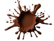 © Jakirul - Chocolate splash isolated on white or transparent background. Liquid chocolate burst png. Chocolate explosion cut out
