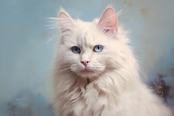 Wall Mural - Close up on pale Ragdoll cat mammal animal pet.