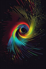 Wall Mural - cyclone art abstract pattern.