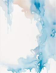 Wall Mural - background - blue watercolor background - abstract light blue splash background - generative ai