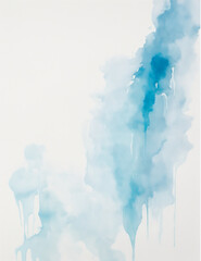 Wall Mural - blue smoke on a white - abstract light blue splash background - Generative AI