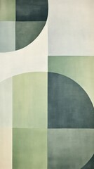 Poster - Mint green abstract shape art.