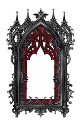 Canvas Print - Gothic frame architecture illustration mirror.