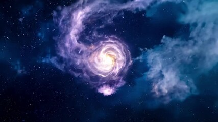 Wall Mural - a stunning view captures a spiral galaxy at its center, surrounded by colorful clouds of gas and dus